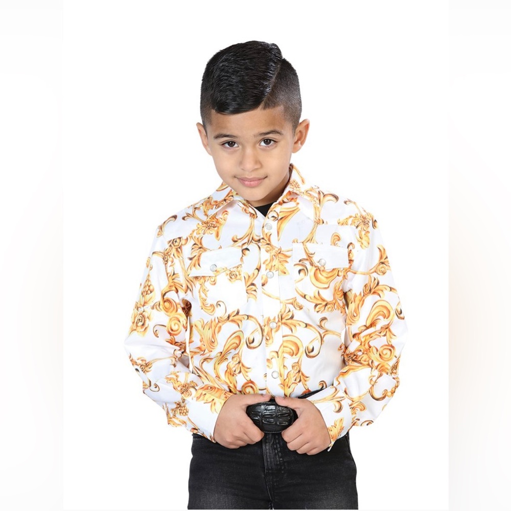 White Button Up Kids Shirt